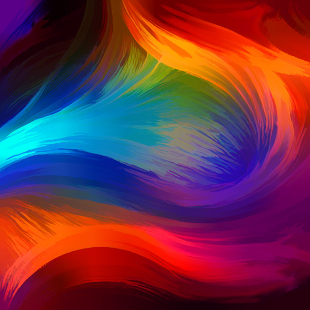 炫彩流动的火焰抽象图案