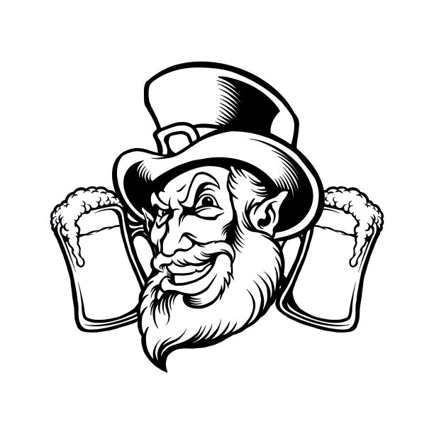 大胡子酒吧,logo设计