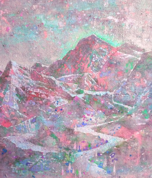 山顶,山,雪山