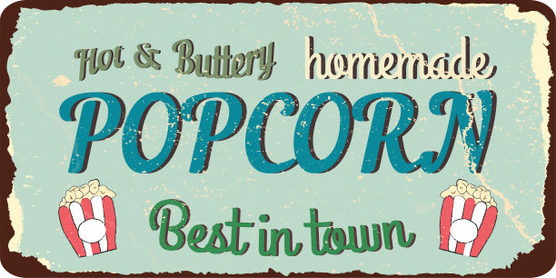 爆米花设计字体