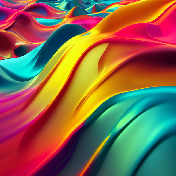 绚丽多彩的流动纹理图案