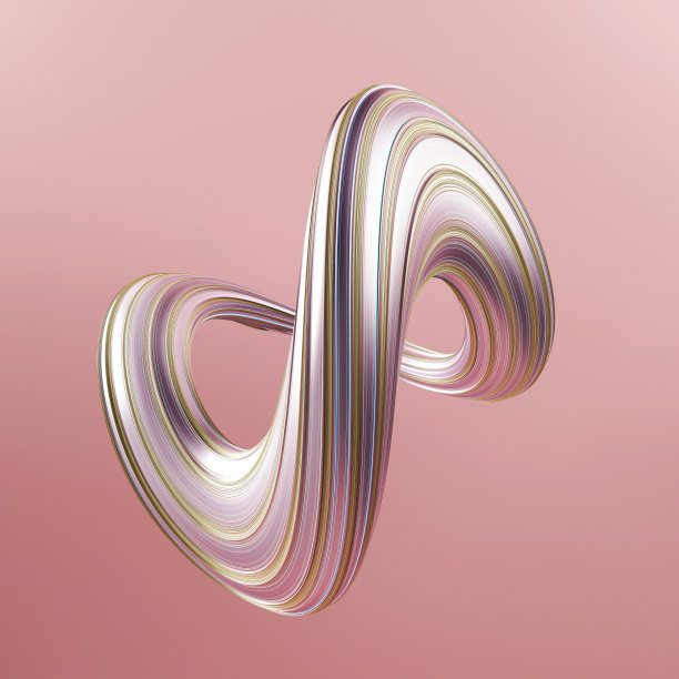 多彩环形几何抽象图案