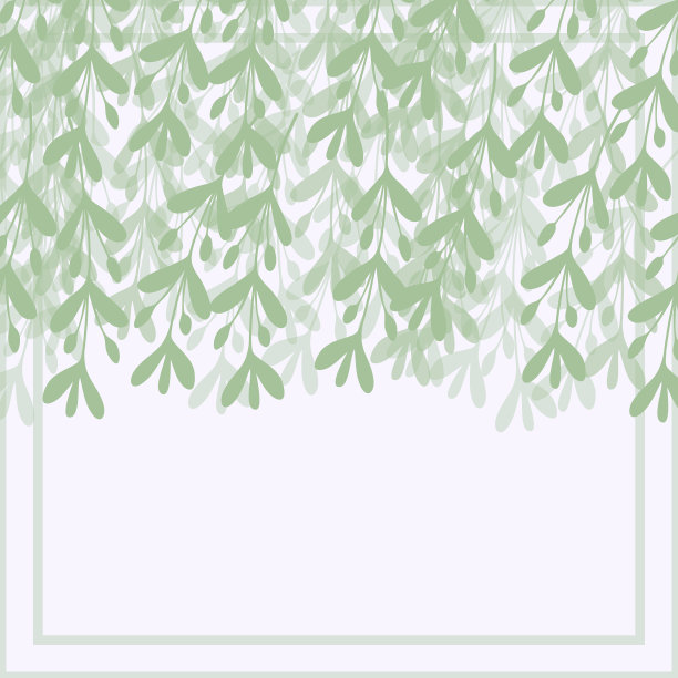 白色抽象植物抱枕图案