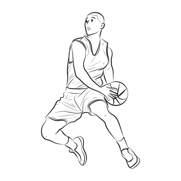 篮球时尚绘画