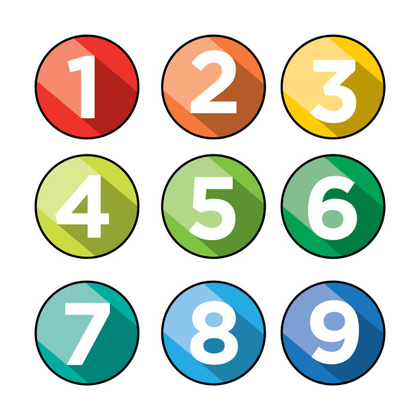 数字9,商务,有序