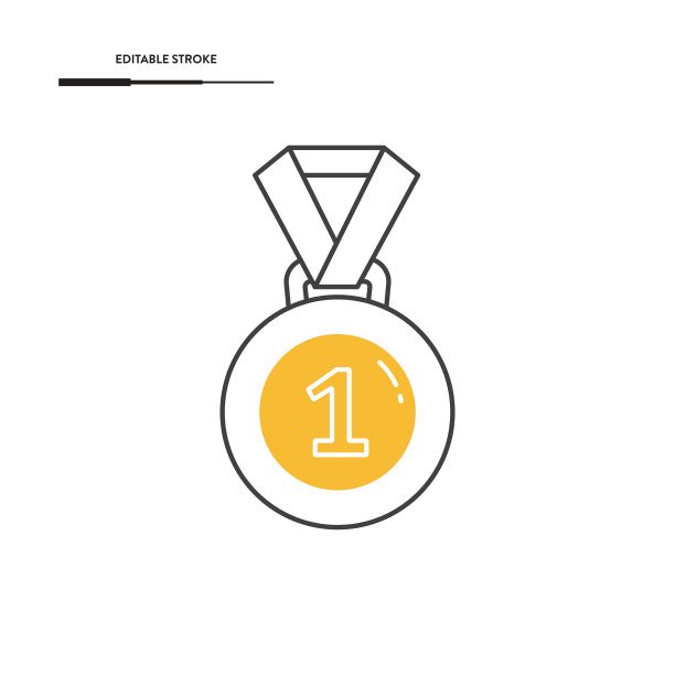 圆形徽章现代扁平风格图