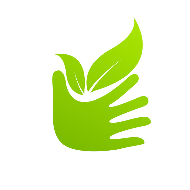 绿色植物图案logo标志设计