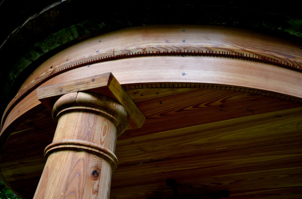 木质亭架