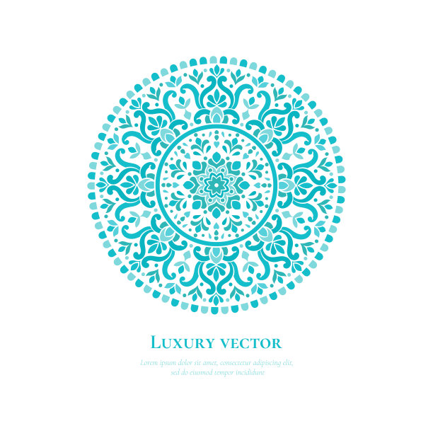 圆形地毯花纹印花