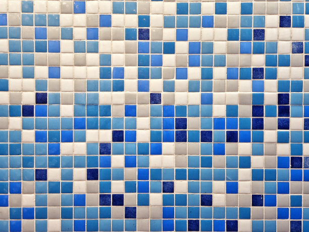 几何拼接复古风花纹图案