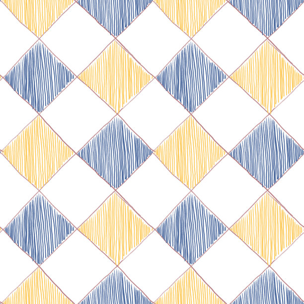 蓝调几何图案无缝背景