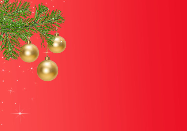 复古装饰品,红色和金色颜色