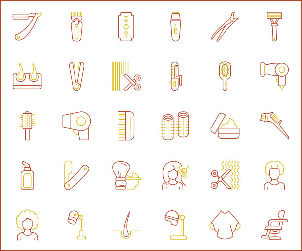 矢量插图简约生活用品镜子