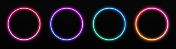 紫色光圈背景霓虹背景