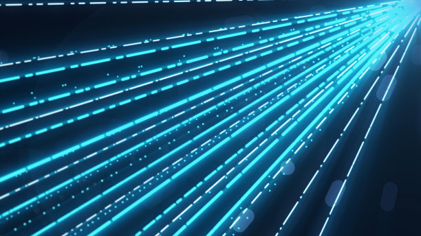 蓝色动感飘逸线条背景图