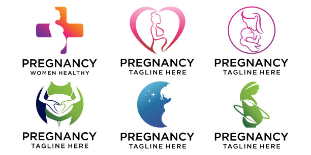 母婴婴儿绿叶logo