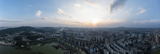 长沙城市地标航拍全景