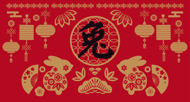 中国灯笼,模板,符号