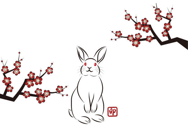 小兔子,复活节兔子,鲜花盛开