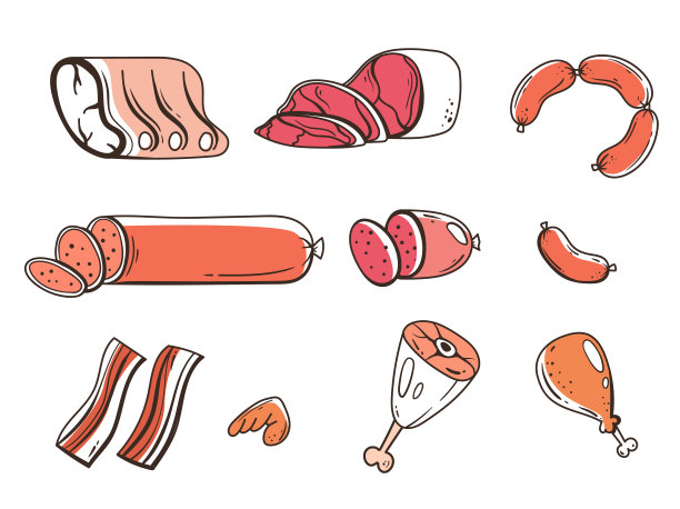 香肠线稿