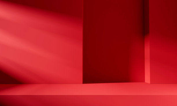 大红色渐变光线背景