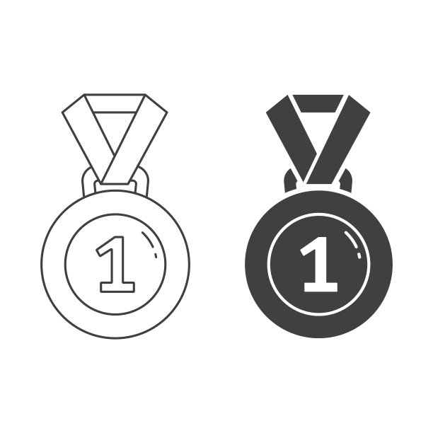 圆形徽章现代扁平风格图