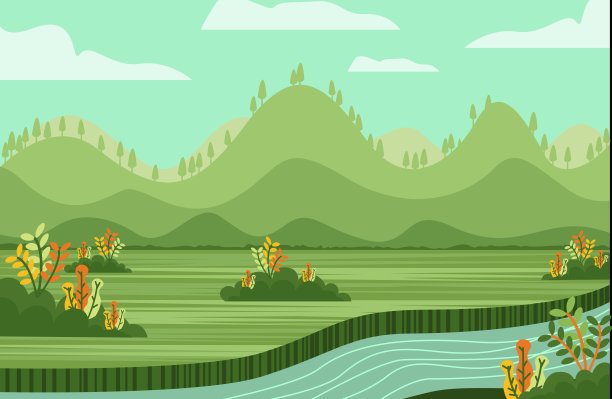 印尼水彩印尼插画