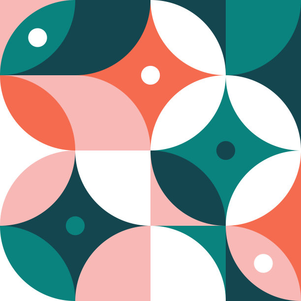 绿色精美圆形花纹图案