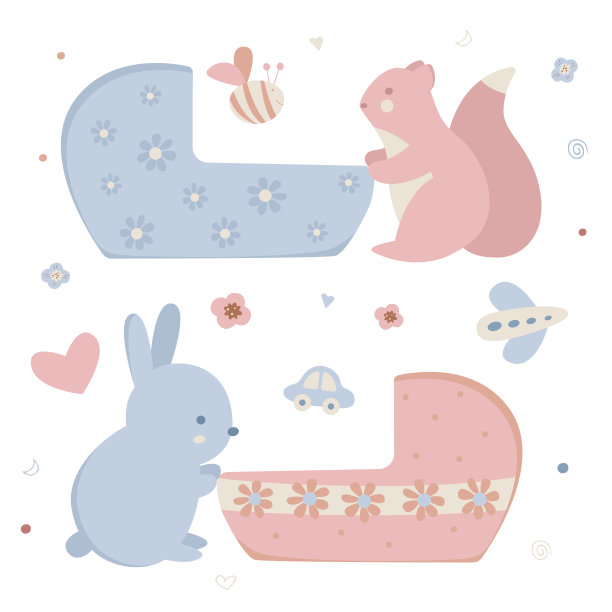 粉色兔宝宝生日