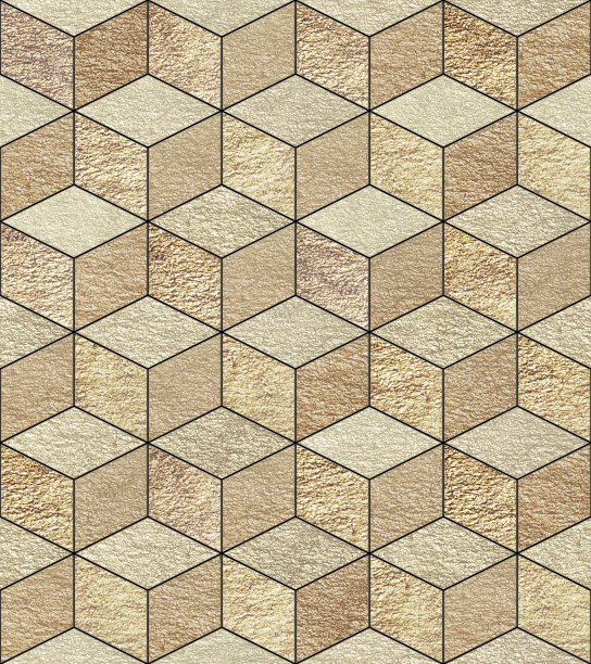 金色几何线条无缝图案