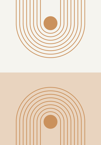 金色几何线条波纹