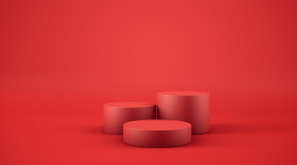 红色商务ppt封面背景板