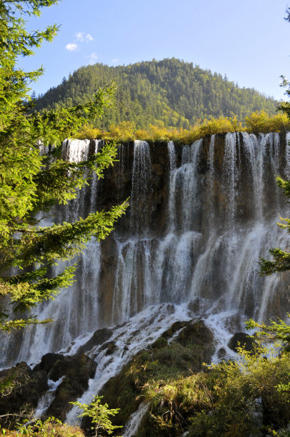 四川九寨沟秋冬景色