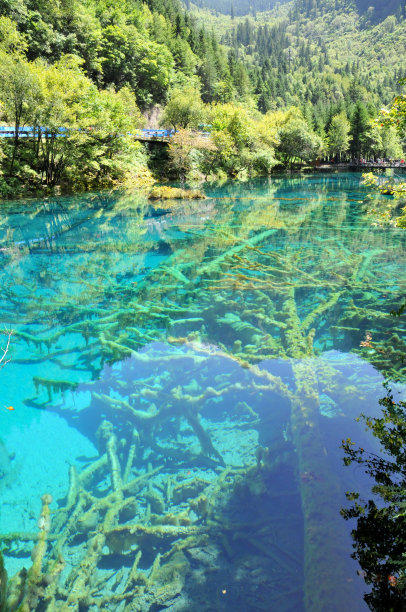 四川九寨沟秋冬景色