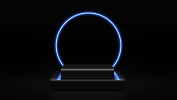 紫色光圈背景霓虹背景