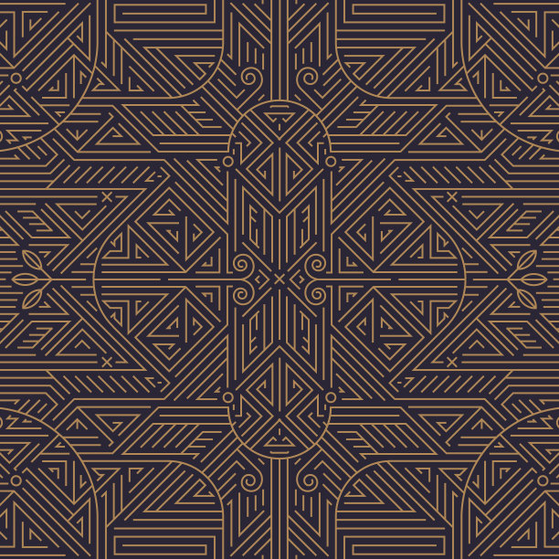 金色抽象格子纹