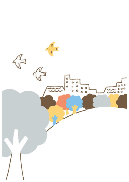 简约风格卡通树木插画