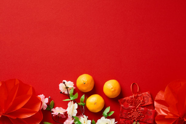 中过年海报底纹