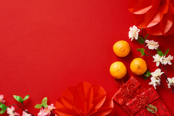 中过年海报底纹