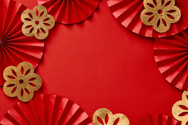 中过年海报底纹