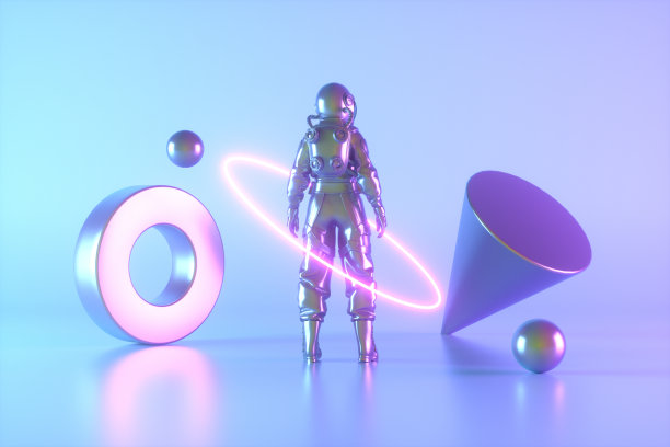 紫色光圈背景霓虹背景