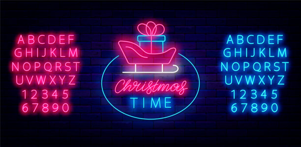 酒吧圣诞节概念海报图片