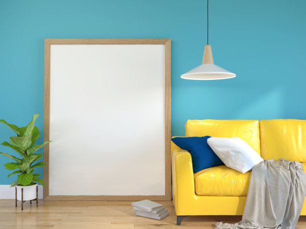 蓝色企业文化墙