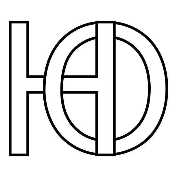 oh字母logo