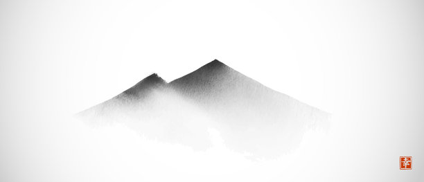 水墨山水水墨装饰画