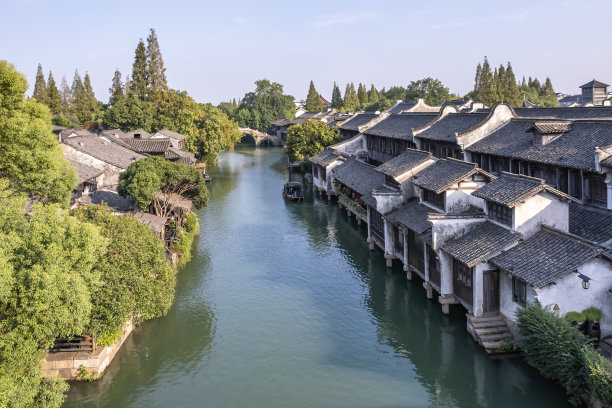 乌镇鸟瞰全景