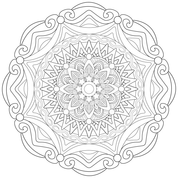 精美圆形花纹图案素材