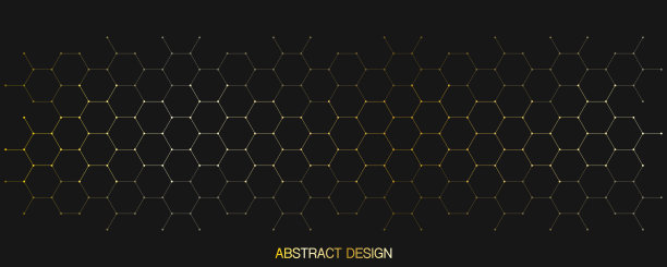 金色抽象格子纹