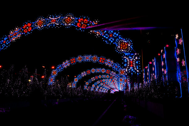 灯光隧道浪漫灯光