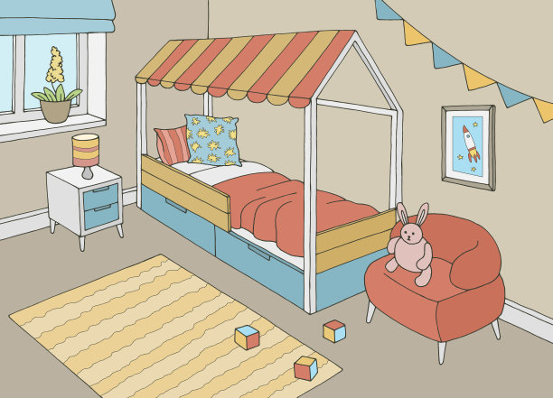 卡通图案儿童房地毯